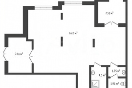 ЖК ОПЕРА торговое помещение 86.8 м²